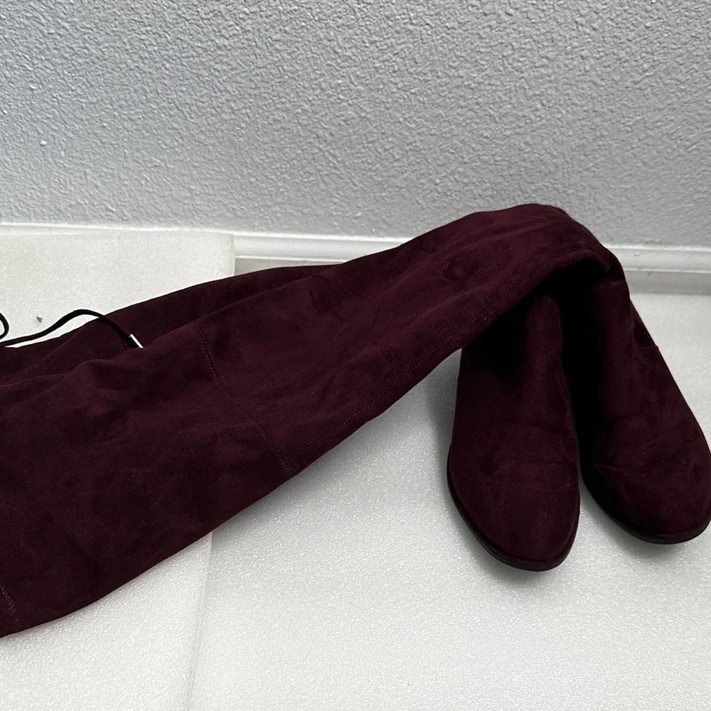 Mark fisher Women's Burgundy over the knee Boots size 7.5